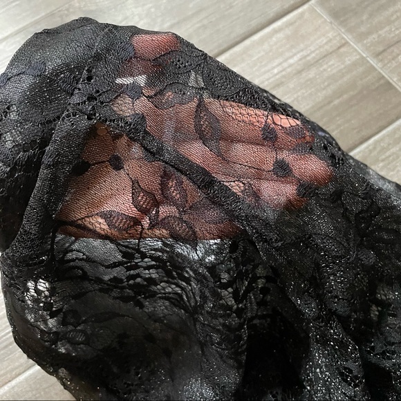 NWT Club L London black semi-sheer lace cover up pants - Picture 6 of 7